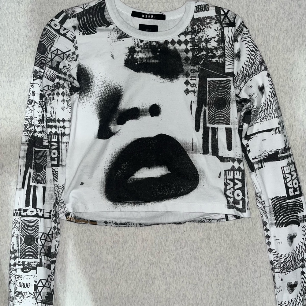 Ksubi Long Sleeve Cotton Top